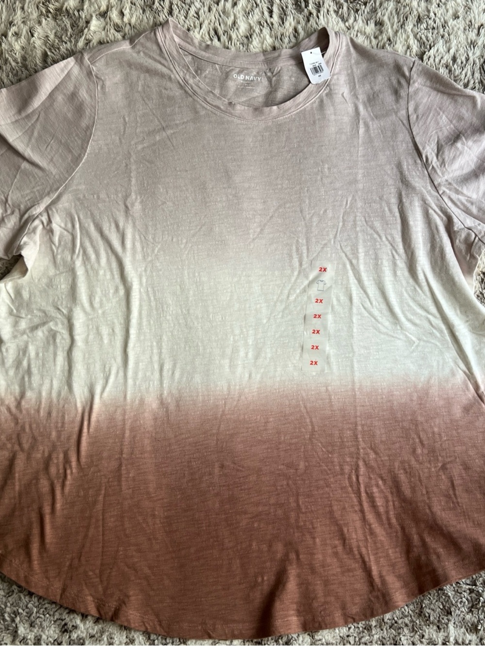 Old Navy EveryWear Slub Knit Ombre Tee Women’s 2X NWT Gray Cool Ombre
